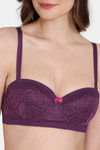 Zivame Primrose Padded Wired 3/4th Coverage Strapless Bra - Dark Purple — thumbnail 6